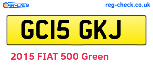 GC15GKJ are the vehicle registration plates.