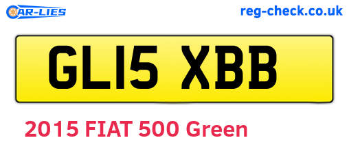 GL15XBB are the vehicle registration plates.