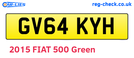 GV64KYH are the vehicle registration plates.