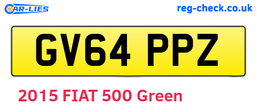 GV64PPZ are the vehicle registration plates.