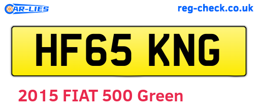 HF65KNG are the vehicle registration plates.