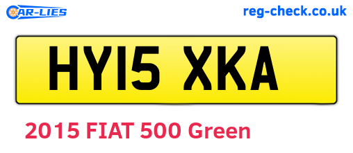 HY15XKA are the vehicle registration plates.