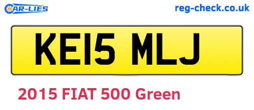 KE15MLJ are the vehicle registration plates.