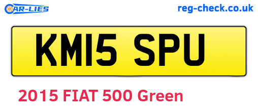 KM15SPU are the vehicle registration plates.