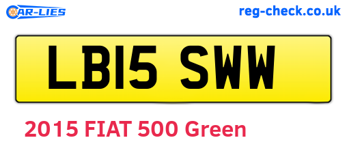 LB15SWW are the vehicle registration plates.