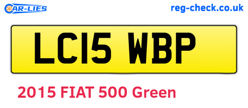 LC15WBP are the vehicle registration plates.