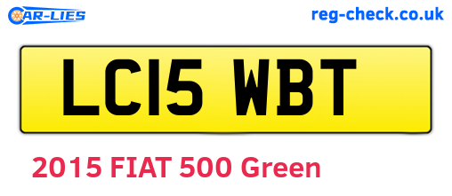 LC15WBT are the vehicle registration plates.
