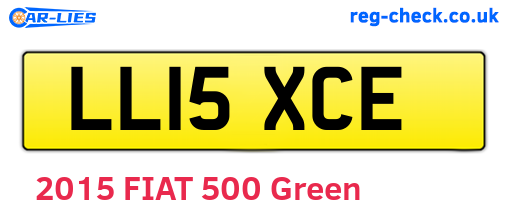 LL15XCE are the vehicle registration plates.