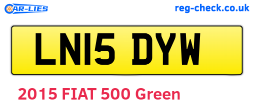 LN15DYW are the vehicle registration plates.