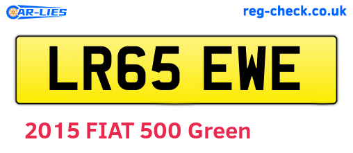 LR65EWE are the vehicle registration plates.