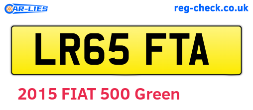 LR65FTA are the vehicle registration plates.