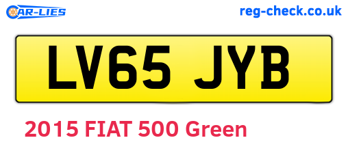 LV65JYB are the vehicle registration plates.