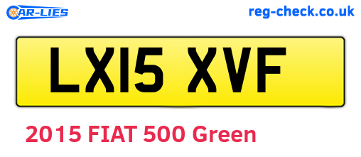 LX15XVF are the vehicle registration plates.