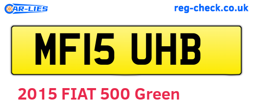 MF15UHB are the vehicle registration plates.
