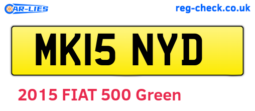 MK15NYD are the vehicle registration plates.