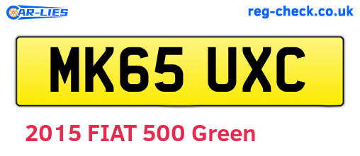 MK65UXC are the vehicle registration plates.