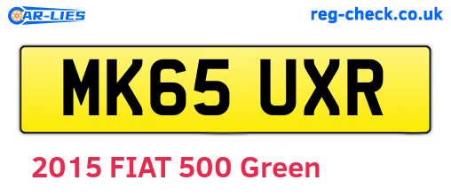 MK65UXR are the vehicle registration plates.