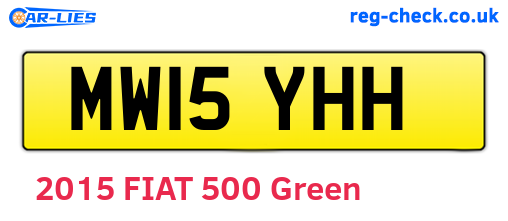 MW15YHH are the vehicle registration plates.