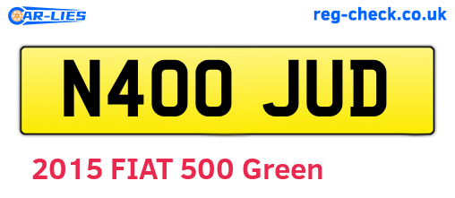 N400JUD are the vehicle registration plates.