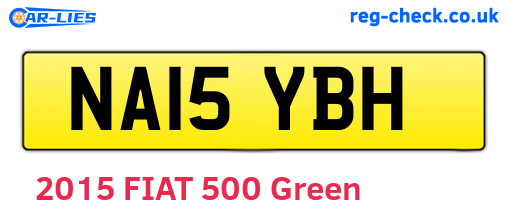 NA15YBH are the vehicle registration plates.
