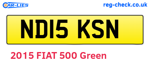 ND15KSN are the vehicle registration plates.