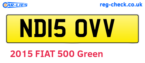 ND15OVV are the vehicle registration plates.