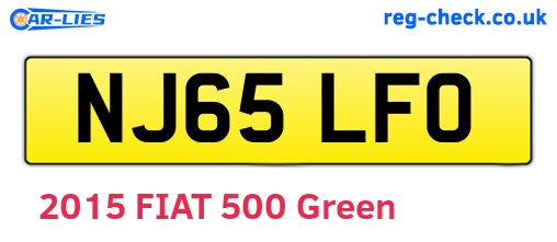 NJ65LFO are the vehicle registration plates.
