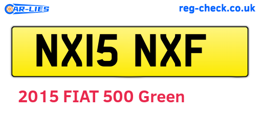 NX15NXF are the vehicle registration plates.