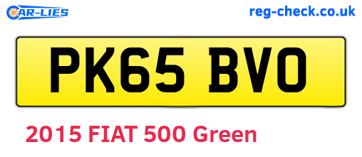 PK65BVO are the vehicle registration plates.