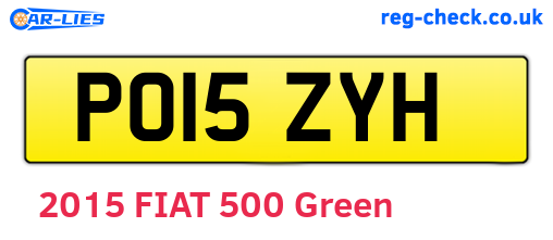 PO15ZYH are the vehicle registration plates.