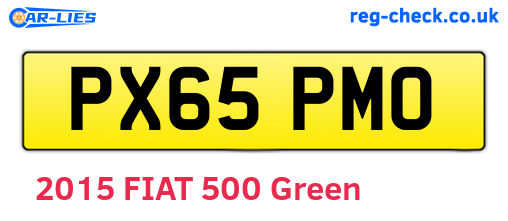 PX65PMO are the vehicle registration plates.