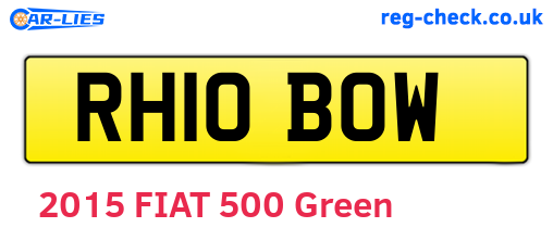 RH10BOW are the vehicle registration plates.