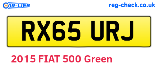 RX65URJ are the vehicle registration plates.