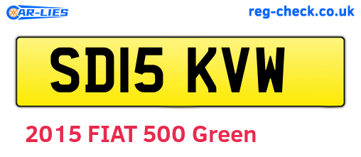 SD15KVW are the vehicle registration plates.