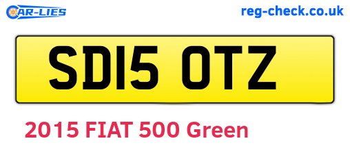 SD15OTZ are the vehicle registration plates.