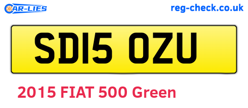 SD15OZU are the vehicle registration plates.