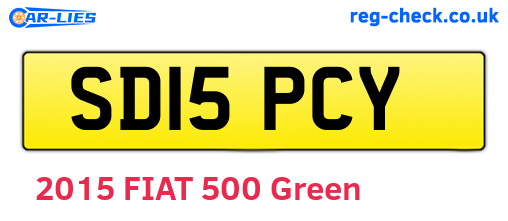 SD15PCY are the vehicle registration plates.