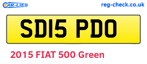 SD15PDO are the vehicle registration plates.