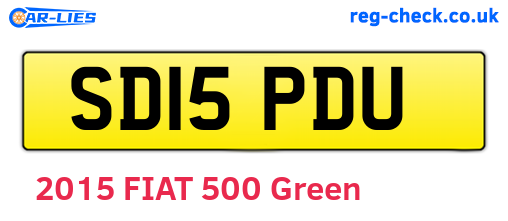 SD15PDU are the vehicle registration plates.