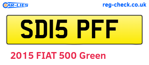 SD15PFF are the vehicle registration plates.