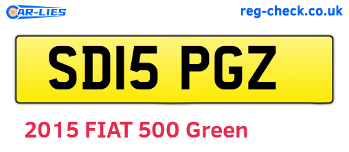 SD15PGZ are the vehicle registration plates.