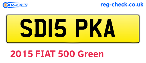 SD15PKA are the vehicle registration plates.