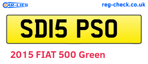 SD15PSO are the vehicle registration plates.