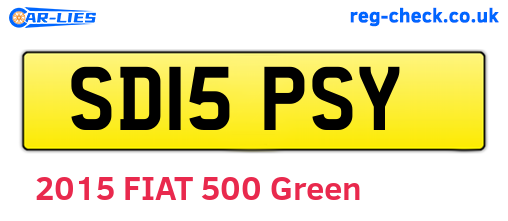 SD15PSY are the vehicle registration plates.