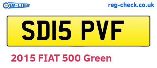 SD15PVF are the vehicle registration plates.