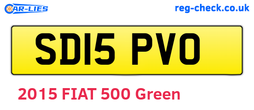 SD15PVO are the vehicle registration plates.