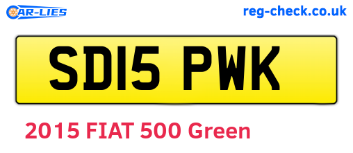 SD15PWK are the vehicle registration plates.