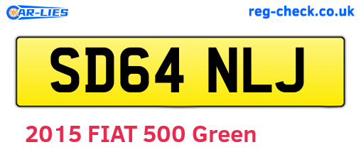 SD64NLJ are the vehicle registration plates.