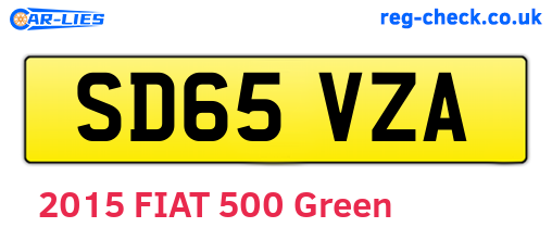 SD65VZA are the vehicle registration plates.