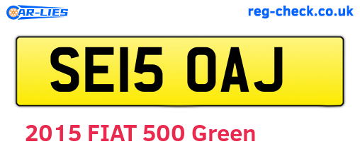 SE15OAJ are the vehicle registration plates.